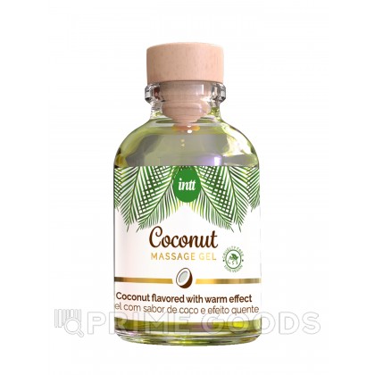 Intt Coconut Massage Gel - Массажный гель с согревающим эффектом и вкусом кокоса, 30 мл от sex shop primegoods фото 8