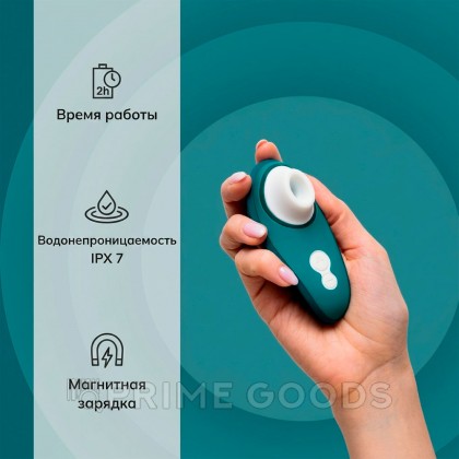 Бесконтактный клиторальный стимулятор Womanizer Liberty 2, темно-бирюзовый от sex shop primegoods фото 11
