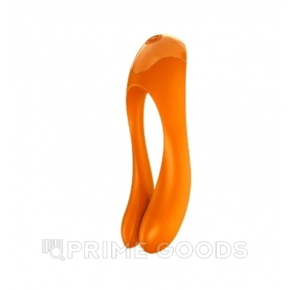 Мини вибратор на палец Satisfyer Candy Cane оранжевый от sex shop primegoods