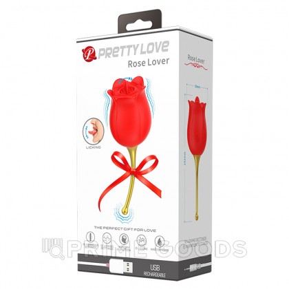 Клиторальный стимулятор с вибрацией Rose lover от sex shop primegoods фото 2