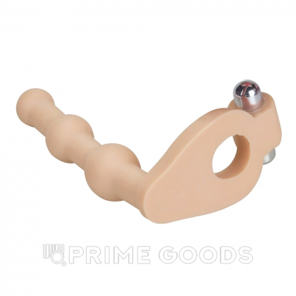 Насадка-фаллоимитатор с кольцом и вибрацией Ultra Soft Bead LOVETOY (15,24 см) от sex shop primegoods фото 4