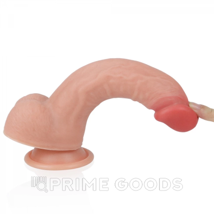 Фаллоимитатор на присоске Lovetoy Platinum Silicone Cock телесный, 20,5х3,9 см от sex shop primegoods фото 6