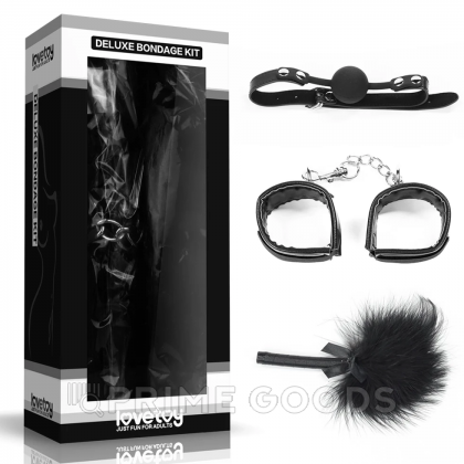 Fetish набор: кляп, наручники, пуховка от sex shop primegoods