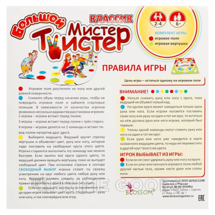 Напольная игра «Большой Мистер Твистер» от sex shop primegoods