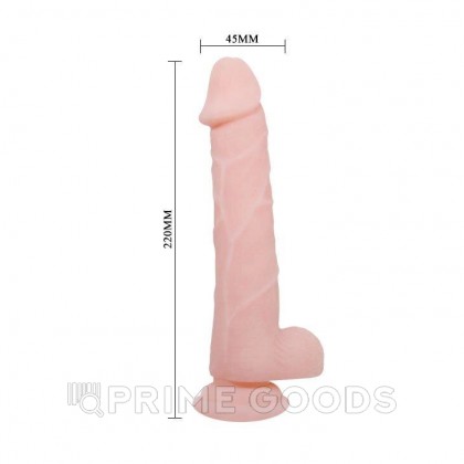 Фаллоимитатор с мошонкой на присоске Super Dildo (22*4,5 см) от sex shop primegoods фото 5