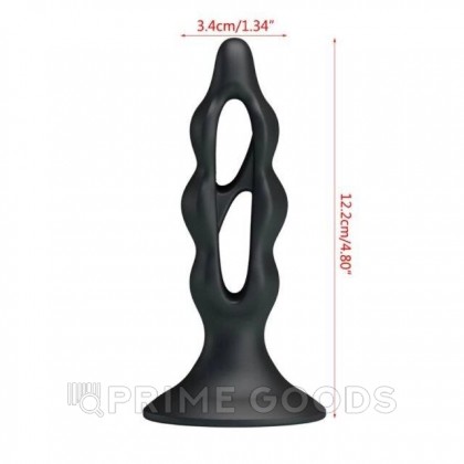 Рельефный силиконовый анальный стимулятор (12,2*3,4) от sex shop primegoods