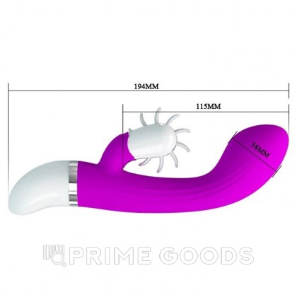 Вибратор силиконовый Sheila с вертушкой для клиторальной стимуляции (19.4 см) от sex shop primegoods фото 2