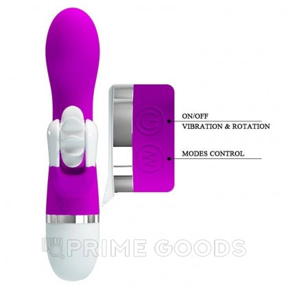 Вибратор силиконовый Sheila с вертушкой для клиторальной стимуляции (19.4 см) от sex shop primegoods фото 3