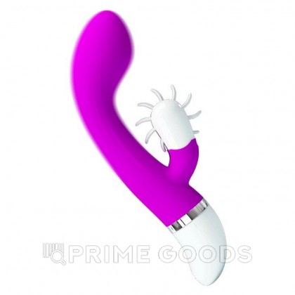 Вибратор силиконовый Sheila с вертушкой для клиторальной стимуляции (19.4 см) от sex shop primegoods фото 4