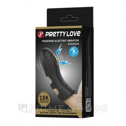 Насадка на палец с вибрацией и электростимуляцией Pretty Love от sex shop primegoods