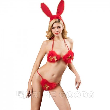 Костюм ролевой Red fluffy bunny girl от sex shop primegoods