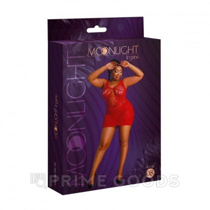 Сексуальное платье-сетка от Moonlight модель № 08 красное (plus size) от sex shop primegoods фото 5