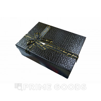 Подарочная черная коробка с бантиком (29 см.) от sex shop primegoods