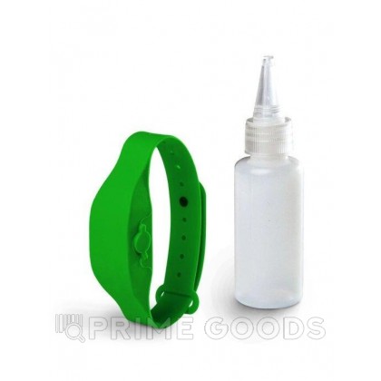 Антисептический браслет для рук с дозатором - зелёный от sex shop primegoods