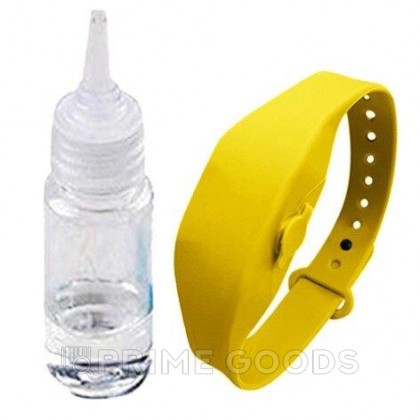 Антисептический браслет для рук с дозатором - жёлтый от sex shop primegoods