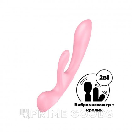 Вибратор-кролик Satisfyer Triple Oh розовый от sex shop primegoods фото 7