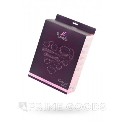 Набор для ролевых игр БДСМ Eromantica, розовый (маска, наручники, оковы, ошейник, флоггер) от sex shop primegoods