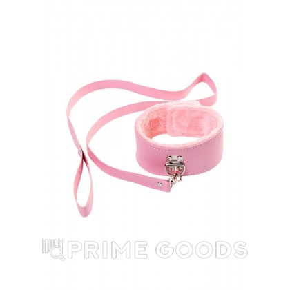 Набор для ролевых игр БДСМ Eromantica, розовый (маска, наручники, оковы, ошейник, флоггер) от sex shop primegoods фото 2