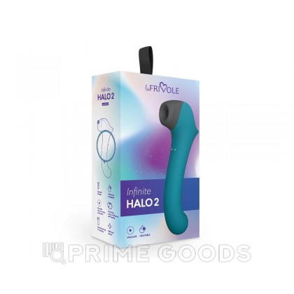 Вакуумный клиторальный стимулятор с вибрирующей и нагреваемой ручкой Halo 2, цвет Морская волна (INFINITE) от sex shop primegoods фото 4
