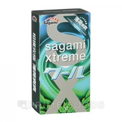 Презервативы SAGAMI Xtreme Mint 10шт. латексные со вкусом мяты от sex shop primegoods