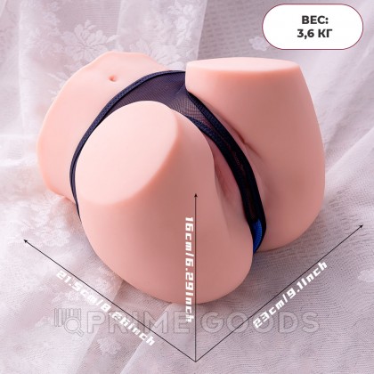Реалистичный двойной мастурбатор Olga с вибрацией от sex shop primegoods фото 4