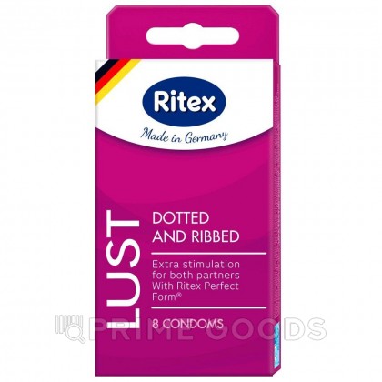 Презервативы Ritex LUST №8 рифленые с пупырышками 19 см. от sex shop primegoods