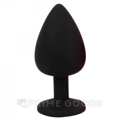 Анальная пробка с белым кристаллом (размер S, черный) от sex shop primegoods фото 3