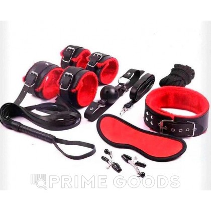 Набор для БДСМ игр (8 предметов, черно-красный) от sex shop primegoods