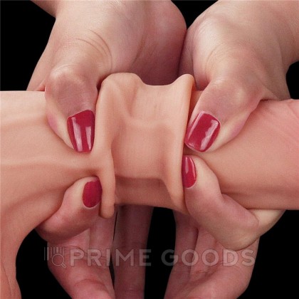 Фаллоимитатор Lovetoy Sliding Skin Dual Layer Dong, с двойным покрытием, 22х4,5 см от sex shop primegoods фото 7