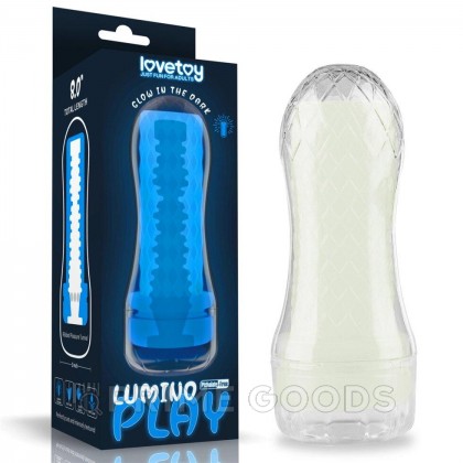 Мастурбатор мужской Lovetoy Ribbed Lumino Play, светящийся, 20,5х8 см от sex shop primegoods