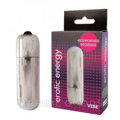 Вибропуля Erotic energy серебристая от sex shop primegoods