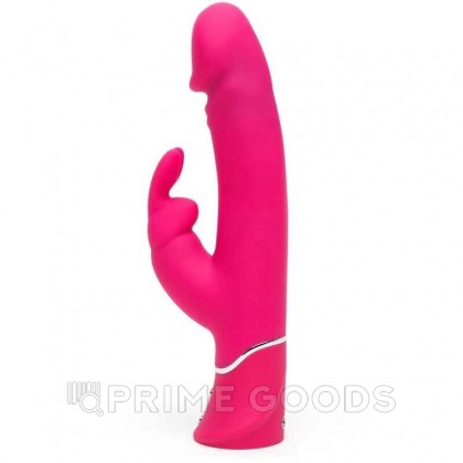 Вибратор Erowoman Happy Rabbit Realistic с клиторальным стимулятором, розовый от sex shop primegoods