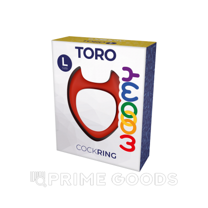 Эрекционное кольцо Toro от Wooomy красное (L) от sex shop primegoods фото 3