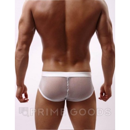 Плавки мужские белые  в сетку (размер М) от sex shop primegoods фото 6