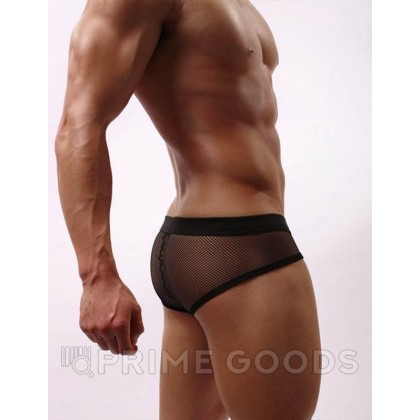 Плавки мужские черные в сетку (размер L) от sex shop primegoods фото 3
