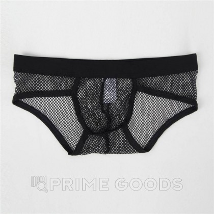 Плавки мужские черные в сетку (размер L) от sex shop primegoods фото 2