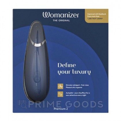 Бесконтактный клиторальный стимулятор Womanizer Premium 2 Blueberry от sex shop primegoods фото 3