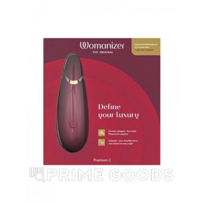 Бесконтактный клиторальный стимулятор Womanizer Premium 2 бордовый от sex shop primegoods фото 4
