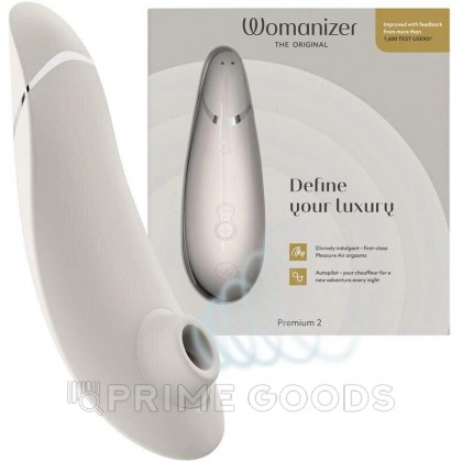 Бесконтактный клиторальный стимулятор Womanizer Premium 2 серый от sex shop primegoods