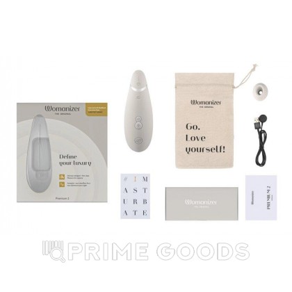 Бесконтактный клиторальный стимулятор Womanizer Premium 2 серый от sex shop primegoods фото 6
