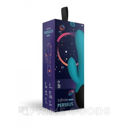 Нагреваемый вибратор с клиторальным отростком Perseus, цвет морская волна (INFINITE collection) от sex shop primegoods фото 4