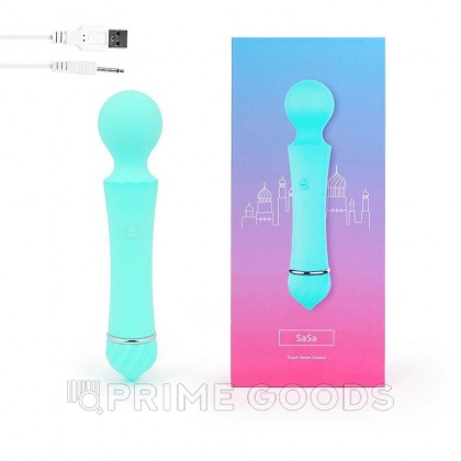 ВИБРОМАССАЖЁР SaSa бирюзовый (160*4) от sex shop primegoods