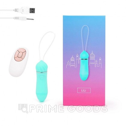 Вибропуля с пультом ДУ LiLi бирюзовая от sex shop primegoods