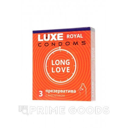 Презервативы LUXE ROYAL Long Love гладкие, продлевающие с добавлением анестетика 3 шт. от sex shop primegoods