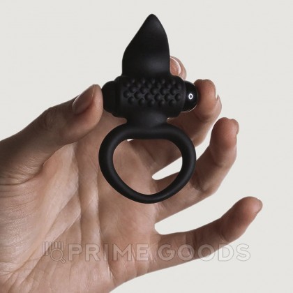 Эрекционное виброкольцо Lingus черное от Adrien lastic от sex shop primegoods фото 5
