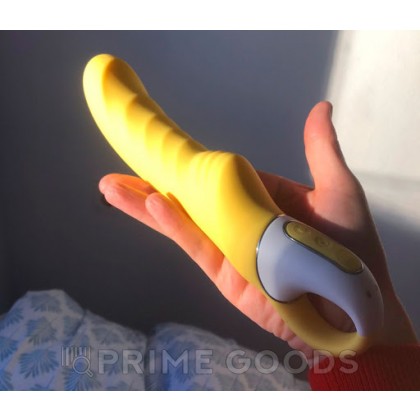 Желтый вибратор для точки G Satisfyer Vibes - Yummy Sunshine, 22 см от sex shop primegoods фото 6