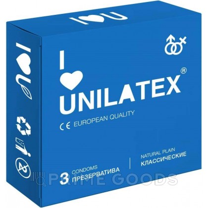 Презервативы Unilatex Natural Plain/классические, 3 шт от sex shop primegoods