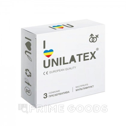 Презервативы Unilatex Multifruits/ароматизированные, 3 шт от sex shop primegoods