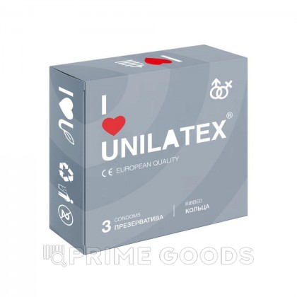 Презервативы Unilatex Ribbed/ребристые, 3 шт. от sex shop primegoods