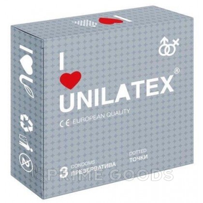 Презервативы Unilatex Dotted/точечные, 3 шт. от sex shop primegoods